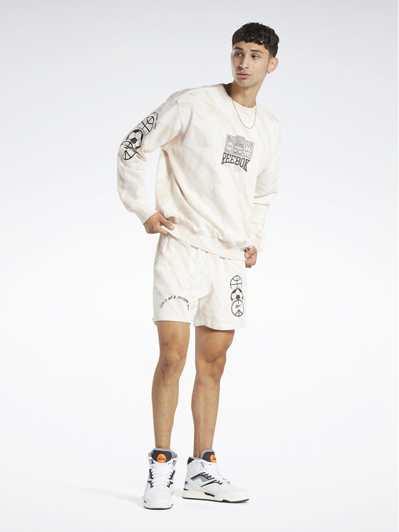 Reebok Reebok Pantaloni scurți sport Classics Block Party Shorts HT8180 Alb