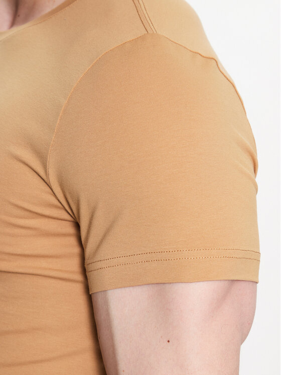Tommy Hilfiger Tommy Hilfiger Тишърт MW0MW10800 Бежов Slim Fit