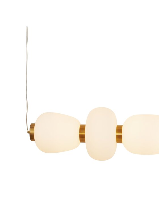 MIAhome MIAhome Lampa wisząca BRILLA-6 LED biało-złota 125 cm Złoty