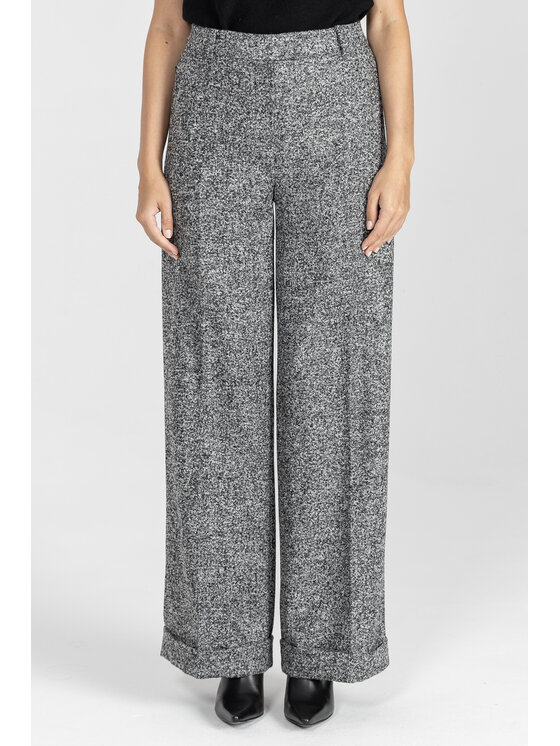 Deni Cler Milano Deni Cler Milano Spodnie materiałowe W-DC-5253-E5-C6-96-1 Czarny Loose Leg