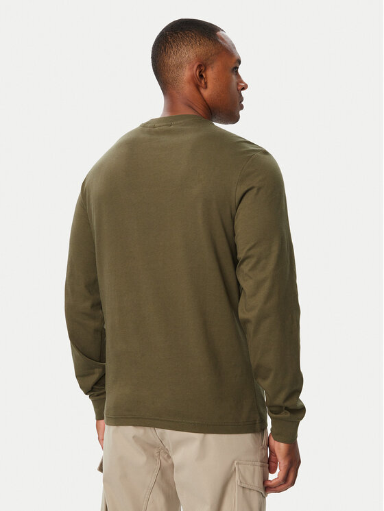 Napapijri Napapijri Longsleeve S-Box Logo NP0A8BC5 Σκούρο πράσινο Regular Fit
