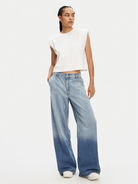 Please Please Jeans P869200002 Blu Wide Leg