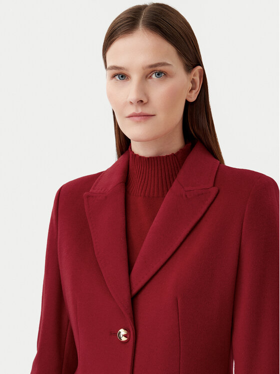 Motivi Motivi Volneni plašč 0039Q200539N Bordo rdeča Slim Fit