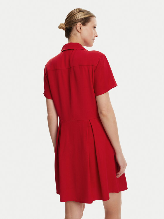 Tommy Hilfiger Tommy Hilfiger Rochie tip cămașă WW0WW45819 Roșu Regular Fit