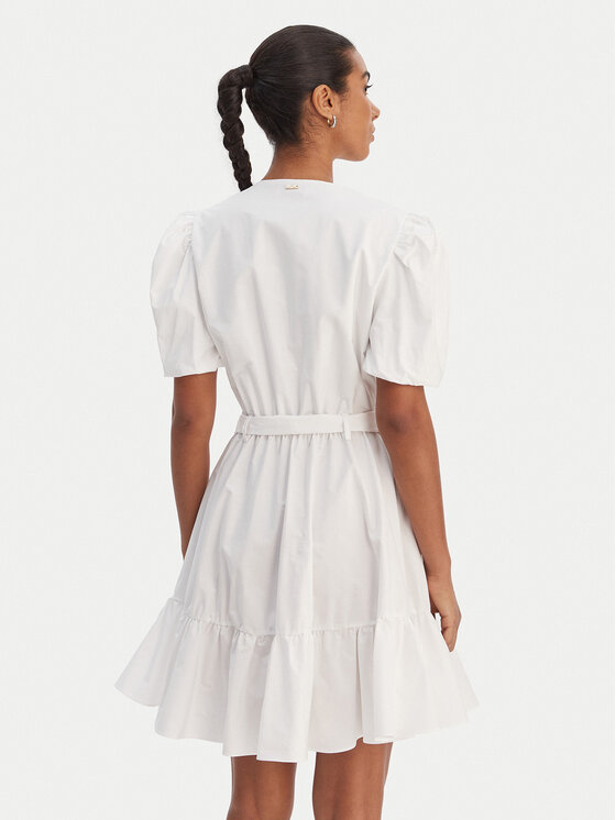 Fracomina Fracomina Coctailkleid FY26SD1037W40001 Weiß Regular Fit