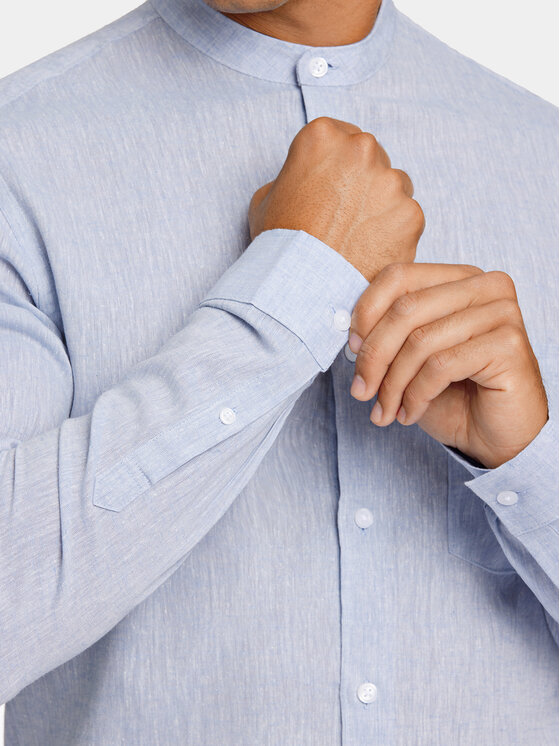 Lindbergh Lindbergh Camicia 30-203344A Celeste Slim Fit