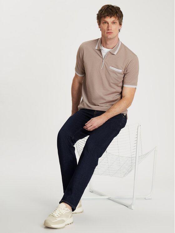 Cross Jeans Cross Jeans Polo 16088-053 Szary Regular Fit