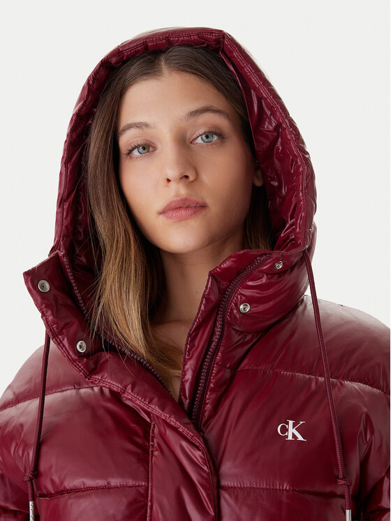 Calvin Klein Jeans Calvin Klein Jeans Zimska jakna LV047D505G Bordo rdeča Relaxed Fit