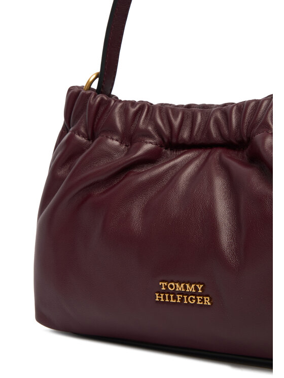 Tommy Hilfiger Tommy Hilfiger Τσάντα Soft Leather Mini Crossover AW0AW18306 Μπορντό
