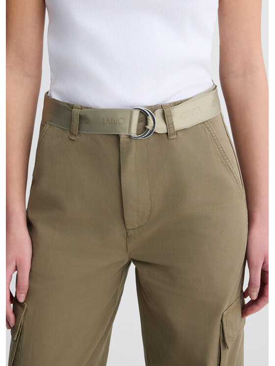 Liu Jo Liu Jo Spodnie cargo WA5431T4321X0680 Zielony Regular Fit