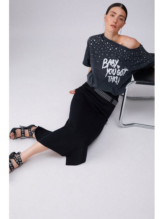 Liu Jo Liu Jo Gonna maxi WA6418MS55N22222 Nero Regular Fit