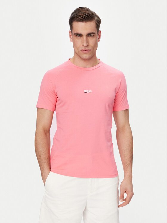 BOSS BOSS T-shirt 50517970 Svijetlo roza Slim Fit