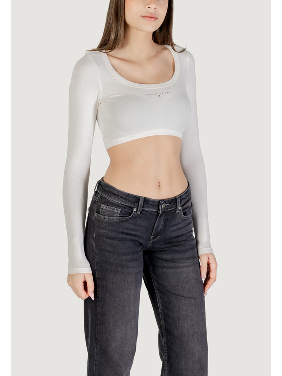 Tommy Jeans Tommy Jeans T-Shirt TJW SLIM SP CRP LINE Λευκό Slim Fit