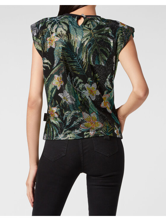 PHILIPP PLEIN PHILIPP PLEIN T-Shirt 3345 Zielony Regular Fit