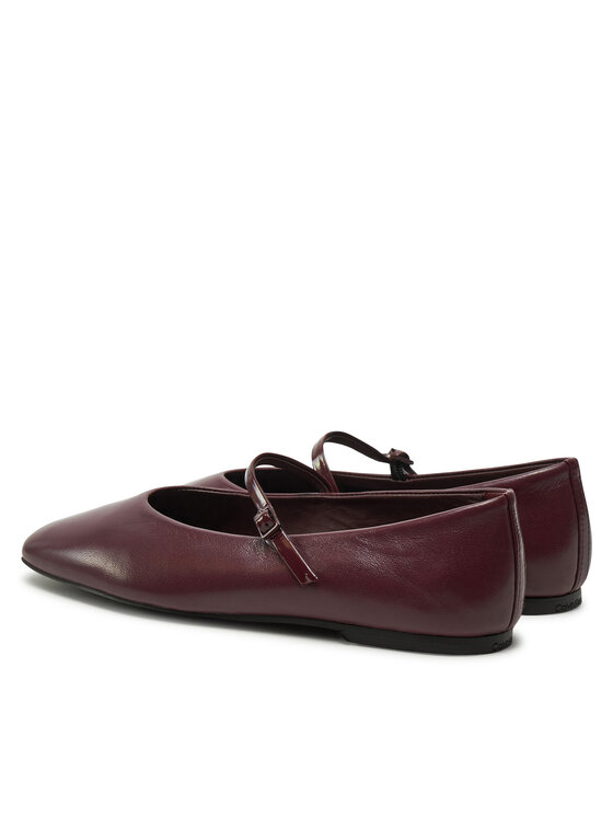 Calvin Klein Calvin Klein Балетки Mary Jane Ballerina - Lth HW0HW02307 Бордовий