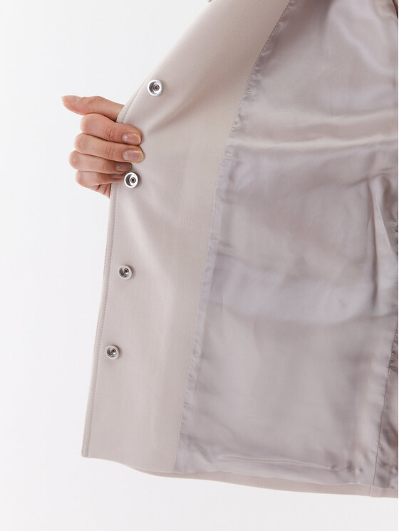 Calvin Klein Calvin Klein Płaszcz przejściowy K20K205882 Écru Regular Fit