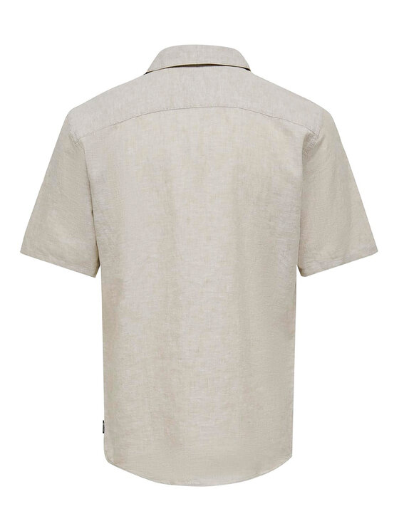 Only & Sons Only & Sons Marškiniai Caiden 22025116 Smėlio Slim Fit