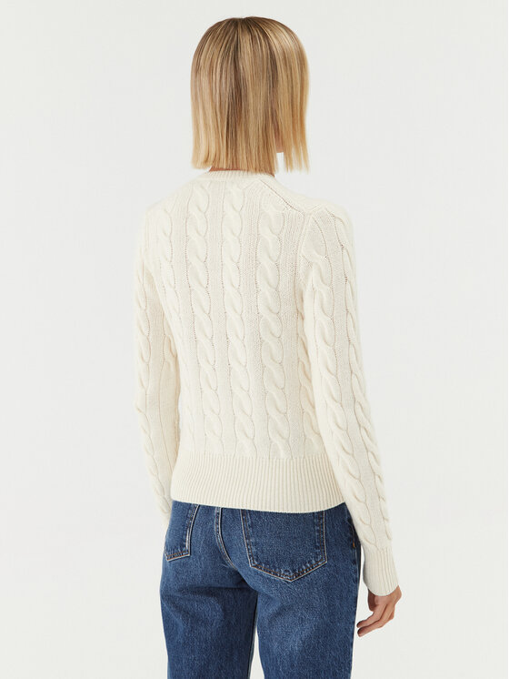 Polo Ralph Lauren Polo Ralph Lauren Pletena jopica 211910443003 Écru Regular Fit