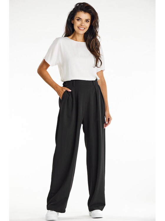 Awama Awama Dámske nohavice A674 Čierna Basic Fit