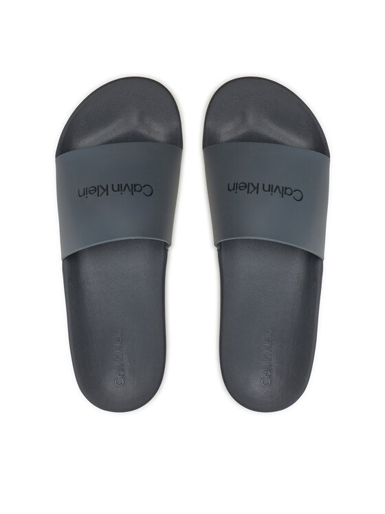 Calvin Klein Calvin Klein Iešļūcenes Chuncky Pool Slide Rub HM0HM01063 Pelēks