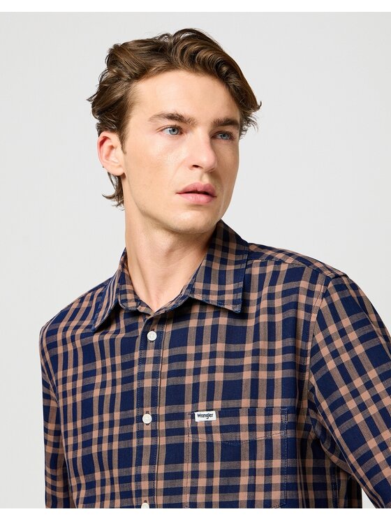 Wrangler Wrangler Camicia SS 1 PKT SHIRT RAW Multicolore Regular Fit