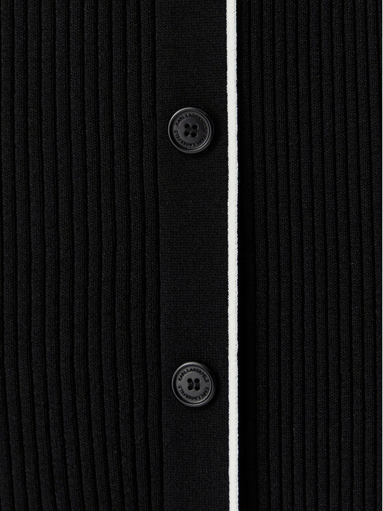 KARL LAGERFELD KARL LAGERFELD Kötött ruha B2W13004 Fekete Slim Fit