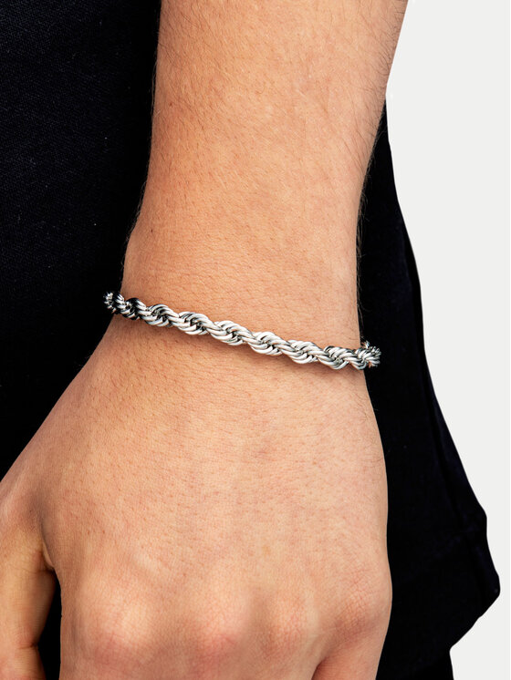 ICED STUFF ICED STUFF Βραχιόλι Rope Λευκόχρυσο