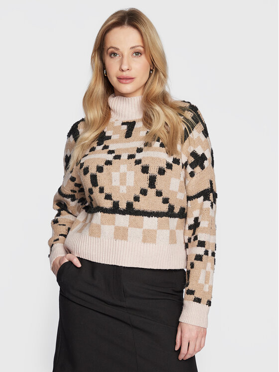 Cotton On Bluză cu gât 2055415 Maro Relaxed Fit