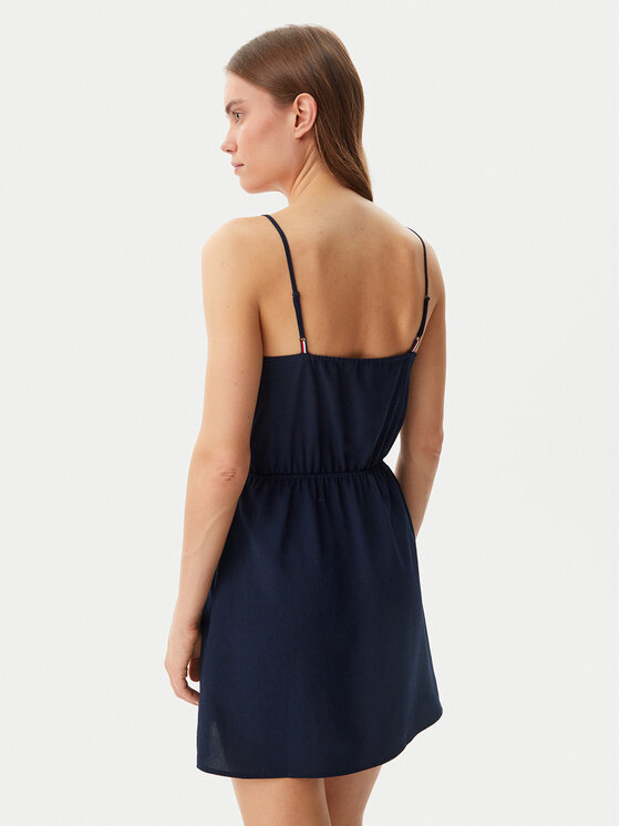 Tommy Jeans Tommy Jeans Rochie de vară Essential DW0DW20613 Bleumarin Regular Fit