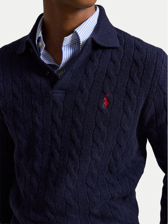 Polo Ralph Lauren Polo Ralph Lauren Πουλόβερ 710974165502 Σκούρο μπλε Regular Fit
