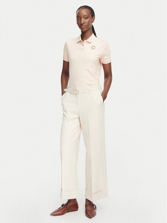 Beverly Hills Polo Club Beverly Hills Polo Club Тениска с яка и копчета L2608-HR Светлорозов Regular Fit