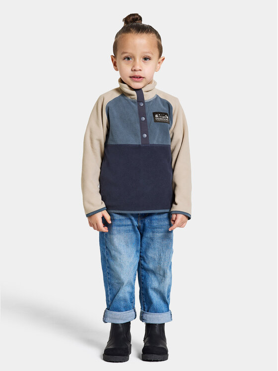 Didriksons Didriksons Суитшърт Monte Kids Half Butt 505008 Тъмносин Regular Fit
