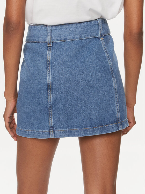 Tommy Jeans Tommy Jeans Jeans suknja DW0DW17668 Plava Regular Fit