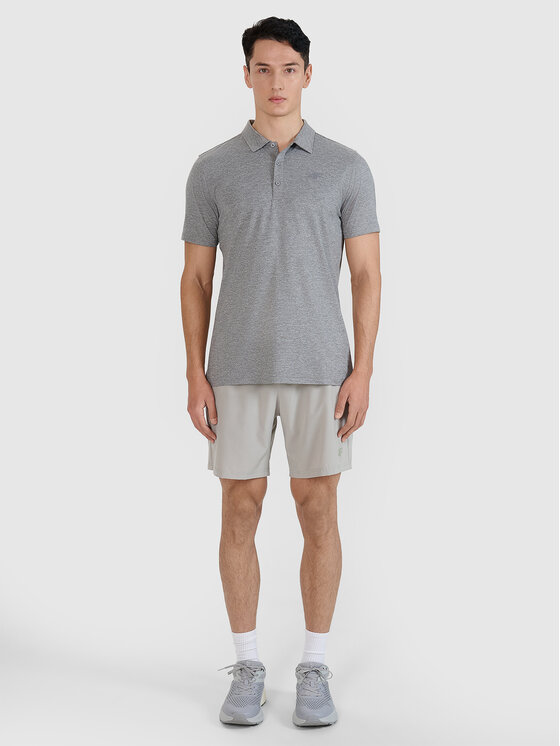 4F 4F Polo MULTI ACTIVE Szary Regular Fit