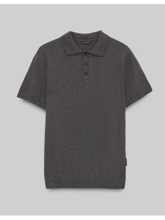 Borgio Borgio Polo colliano_sz Szary Classic Fit