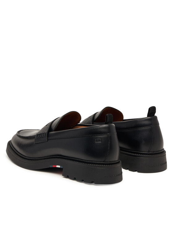 Tommy Hilfiger Tommy Hilfiger Loaferai Corporate Casual FM0FM05968 Juoda