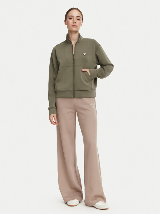Guess Guess Bluza V6YQ17 K4313 Khaki Regular Fit