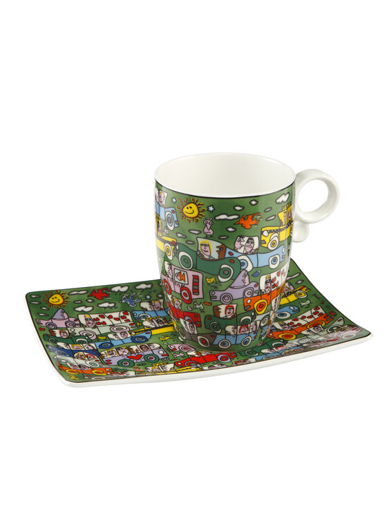 Goebel Goebel Kubek ze spodkiem J.Rizzi - Crosstown Traffic Kolorowy
