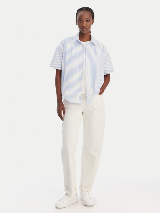 Calvin Klein Calvin Klein Košile LV00QS7652 Světle modrá Relaxed Fit