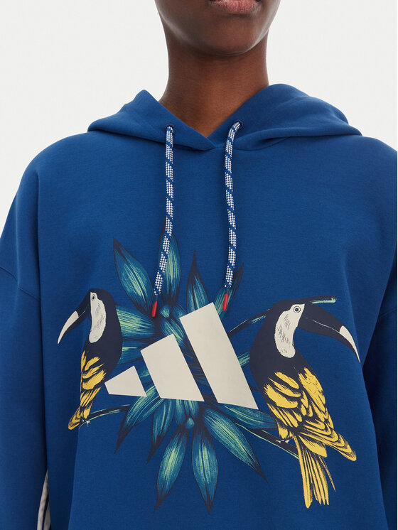 adidas adidas Pulóver Farm Rio KS2104 Sötétkék Loose Fit