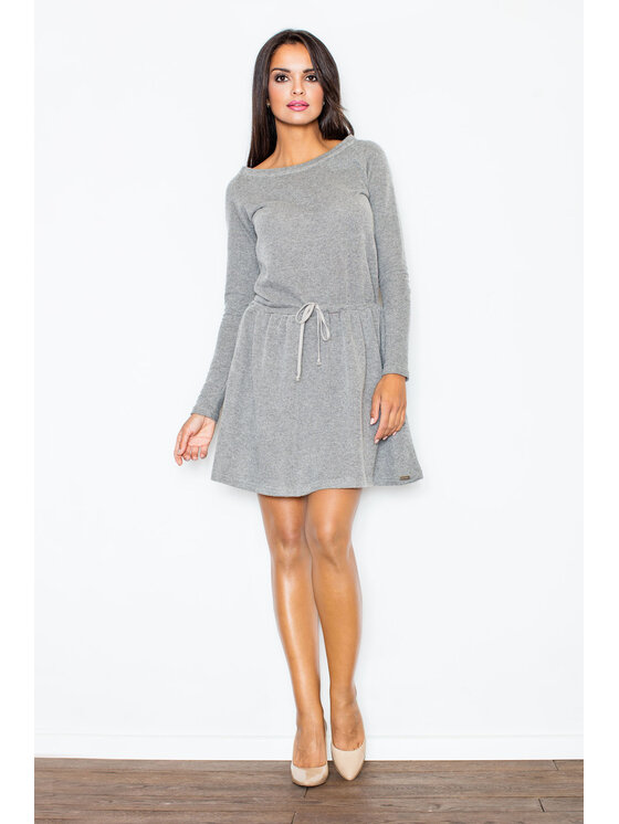 FIGL FIGL Sukienka M334 Szary Regular Fit