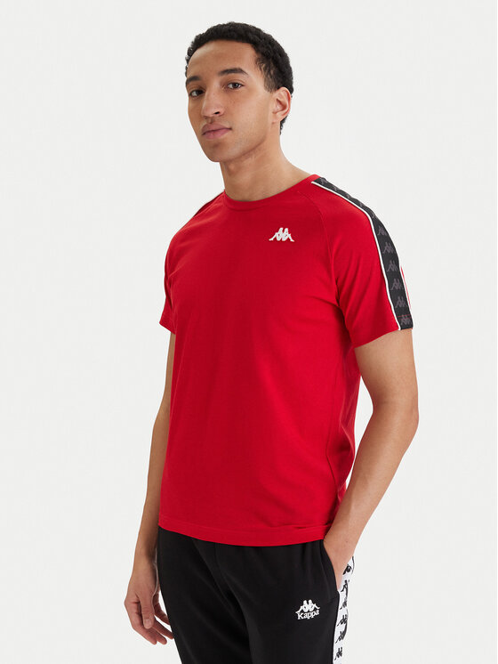Kappa Kappa Tricou Banda Coen 303UV10 Roșu Slim Fit