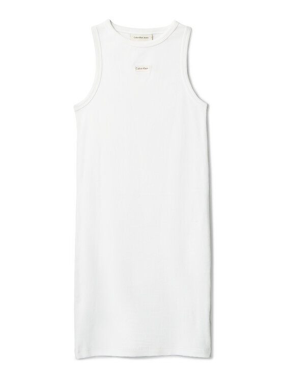 Calvin Klein Jeans Calvin Klein Jeans Лятна рокля LVCKSJH07G Бял Slim Fit