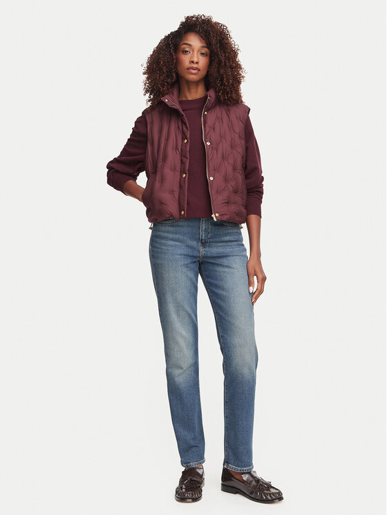 Tommy Hilfiger Tommy Hilfiger Športová vesta WW0WW49860 Bordová Regular Fit