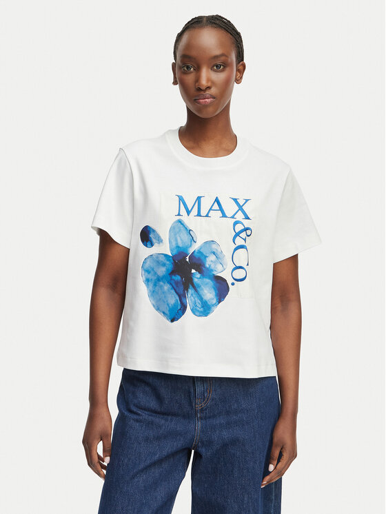 MAX&Co. Tricou 2616971034200 Alb Regular Fit
