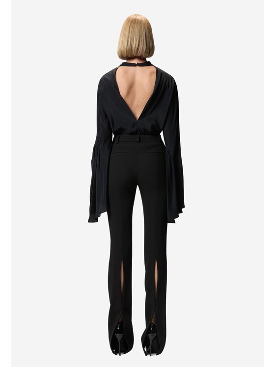 PINKO PINKO Μπλουζάκι BRATZ BLUSA CREPE DE CHINE NERO LIMOUSINE Μαύρο Regular Fit