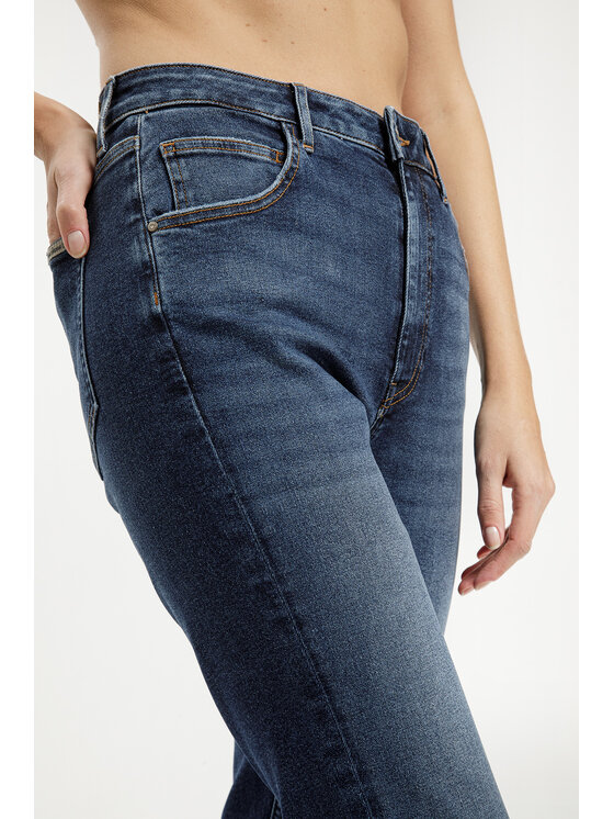 Cross Jeans Cross Jeans Jeansy N 432-078 Niebieski Mom Fit