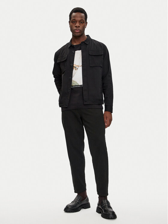 Brave Soul Brave Soul Преходно яке MJK-MORTIMERBLK Черен Regular Fit