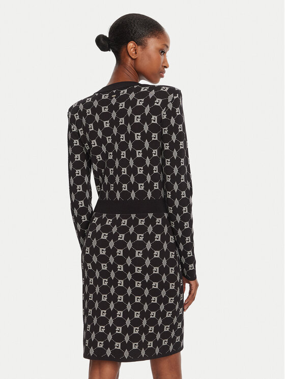 Gaudi Gaudi Rochie tricotată 521FD13005 Negru Regular Fit
