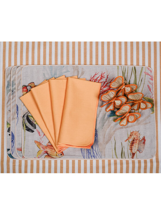 Roseberry Home Roseberry Home Obrus w drobne pasy Dandy Yellow Żółty